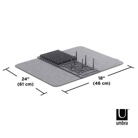 immagine-6-umbra-scolapiatti-con-tappetino-assorbigoccie-47x17x9cm-grigio-ean-028295387224