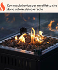 wintem caminetto a gas da esterno con roccia lavica e ruote 12kw ean 8052286432114