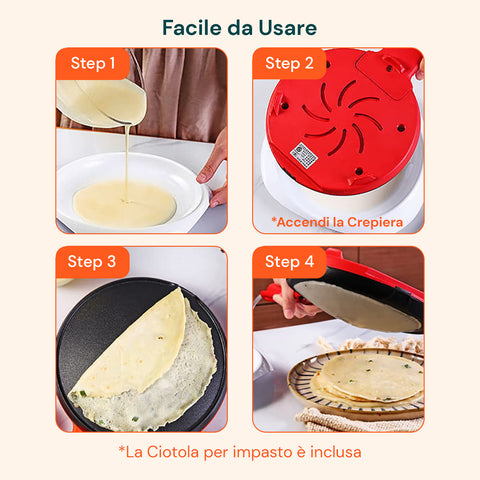 wintem crepiera elettrica 600w con rivestimento antiaderente e accessori ean 8052286431995