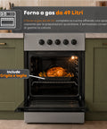 wintem cucina a gas 50x50 cm con forno a gas 49 litri 4 fuochi di diversa potenza valvole di sicurezza e coperchio ean 8056819078930
