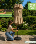 zendea ombrellone da giardino ovale xxl 400x200 in acciaio al carbonio e telone in poliestere altezza 275m base non inclusa ean 8050030810942