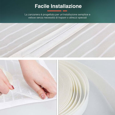 Patagonia Zanzariera Magnetica Bianca 240x140 con Tessuto Resistente e Montaggio Facile Ean 8050030810393