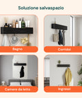avilia home appendiabiti da muro design moderno con 5 ganci a scomparsa ean 8052879010736