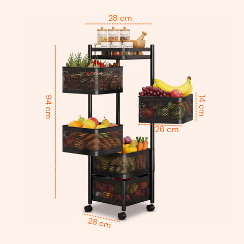 avilia home carrello multiuso richiudibile quadrato salvaspazio con ruote organizer con cestelli 345 ripiani nero o bianco ean 8052879012259