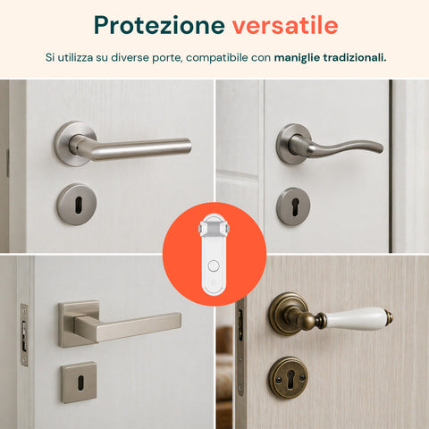 avilia home set 2 blocca maniglie adesivi di sicurezza con pulsanti bilaterali per bambini e animali h 23x45 cm ean 8052879011214