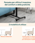 avilia scrivania regolabile con ruote e ripiano inclinabile salvaspazio multiuso ean 8056819050271