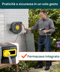 daimann tubo aria compressa 10m avvolgitore automatico con staffa da parete ean 8056590070246