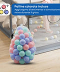 keiki box pieghevole per bambini con 100 palline e 4 anelli area gioco sicura ean 8056590110027