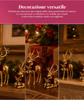 saint joy cervi dorati natalizi coppia in due dimensioni decorazione in abs ean 8050043128140