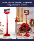 saint joy decorazione natalizia lampione flash 160 cm con led e musica per interno ed esterno ean 8388780246712
