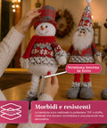 saint joy pupazzi natalizi set 3 con gambe regolabili tema scozzese o inglese ean 8050043128409