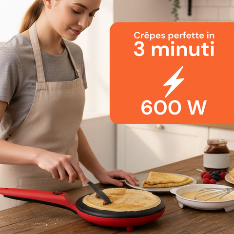 wintem crepiera elettrica 600w con rivestimento antiaderente e accessori ean 8052286431995