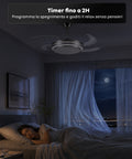 wintem ventilatore da soffitto con pale in abs richiudibili e luce led 72w dimmerabile 32w silenzioso telecomando e 6 velocita ean 8052286432312