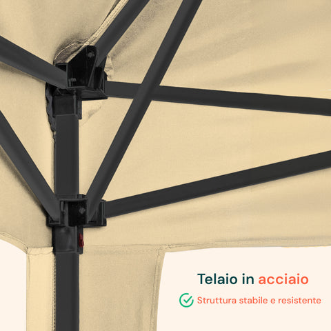 zendea gazebo 3x3mt per esterni con copertura impermeabile e telaio in acciaio ean 8015361713188