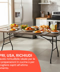 zendea tavolo pieghevole richiudibile a valigetta portatile effetto rattan in resina pp ean 8050030810614