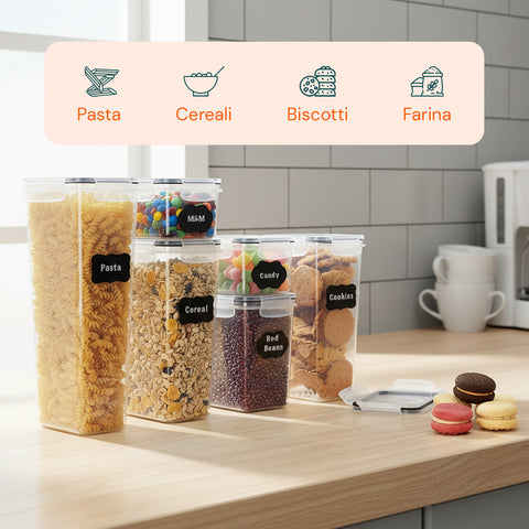 avilia home contenitori ermetici alimenti set 24 pezzi di diverse dimensioni con etichette ean 8052879011306