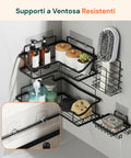 avilia home kit 4 mensole adesive da parete in metallo con ganci senza fori ean 8052879010996