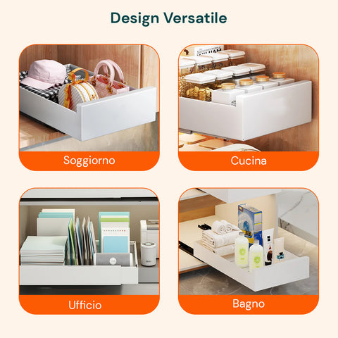 avilia home organizer estraibile salvaspazio contenitore scorrevole multiuso bianco ean 8052879011832