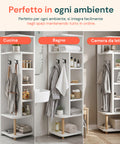 avilia home scaffale angolare in mdf bianco a 7 livelli 180x30x30 cm ad alta capacita di carico ean 8052879010286