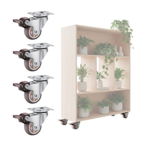 daima set 4 ruote universali piroettanti da 50 mm ruote girevoli a 360 in gomma e acciaio portata 200 kg kit completo con viti e cacciavite ean 8056590070529