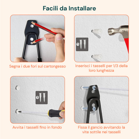daimann kit 16 ganci da muro per officina o garage diverse misure e usi ean 8056590070307