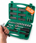 daimann set attrezzi da lavoro 130 pezzi in acciaio cromo vanadio con cricchetto inserti e bussole ean 8056590070413