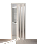 garden friend porta a soffietto bianca 85x215 cm in pvc con inserti ps e chiusura a chiave ean 8023755042714