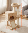 puppy lovers albero tiragraffi per gatti multilivello h 87 cm in sisal con amaca piattaforme e gioco a pallina 45x40 cm ean 8054806950481
