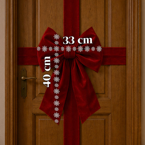 saint joy fiocco natalizio xxl effetto velluto con nastro decorativo 430x200 cm ean 8050043128119