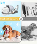 Kit toelettatura completo vs strumenti tradizionali - Pet Grooming Set 350W con aspirazione per cani felici