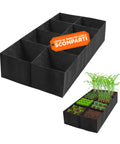 zendea orto rialzato in tessuto 480l con 8 scomparti in acciaio inox 304 182x91 cm per verdure e piante e pronto alluso ean 8050030810515