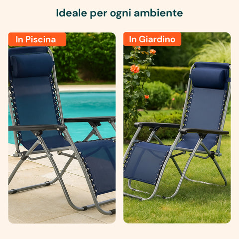 zendea sdraio da esterno richiudibile idrorepellente con struttura in acciaio ean 8015361455903