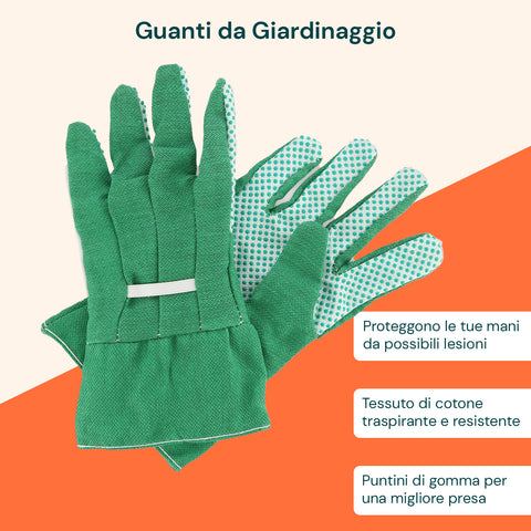 zendea set giardinaggio 6 pezzi con borsa 30x20x15cm e guanti completo per esterni ean 8015361456313