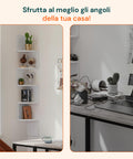avilia home scaffale angolare bianco a 5 ripiani salvaspazio per casa ean 8052879010606