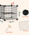 avilia home scaffale modulare a rete 4 ripiani organizer multiuso e resistente ean 8056819052879