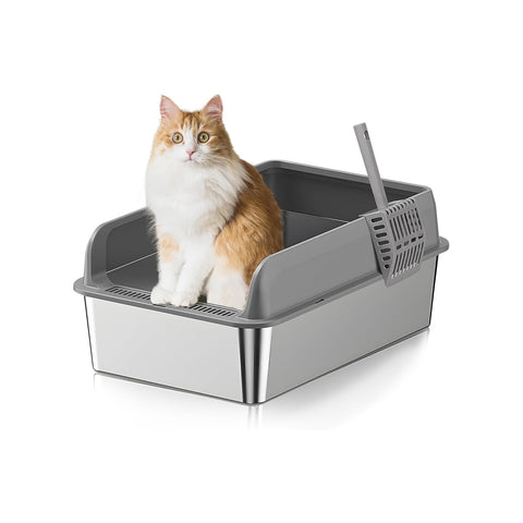 puppy lovers kit lettiera acciaio per gatti completo di coperchio paletta e sacchetto p ean 8054806950238