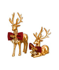 saint joy cervi dorati natalizi coppia in due dimensioni decorazione in abs ean 8050043128140