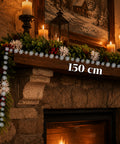 saint joy festone natalizio 150 cm con pigne e bacche rosse rami modellabili ean 8050043127976