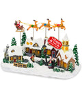 saint joy villaggio di natale animato frostvale con luci led musica e slitta in movimento ean 8050043127440