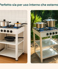 staylux cucina a gas da esterno con supporto e 2 ripiani acciaio potente e pratica ean 8055954980054