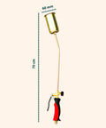 Cannello a Gas 70cm con Bruciatore ø60mm e Leva Rapida per Uso Professionale
