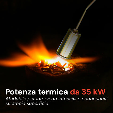 Cannello a Gas 70cm con Bruciatore ø60mm e Leva Rapida per Uso Professionale