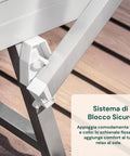 Lettino Da Mare Pieghevole Con Parasole In Alluminio 183x61x38cm Beige