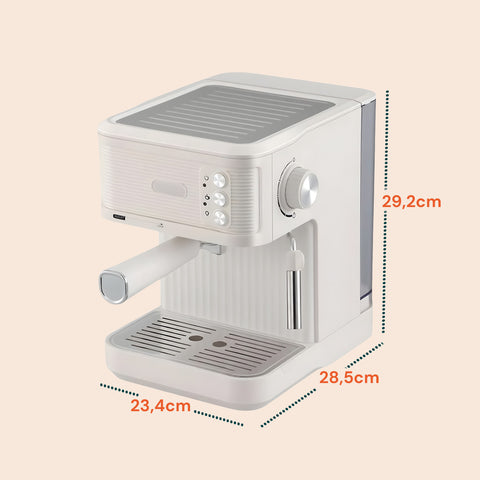 Dimensioni compatte 28,5x23,4x29,2cm ideale per cucine moderne, piccoli ambienti e uso in ufficio, design salvaspazio, bianca