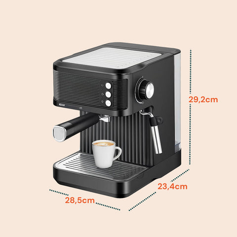 Dimensioni compatte 28,5x23,4x29,2cm ideale per cucine moderne, piccoli ambienti e uso in ufficio, design salvaspazio, nera
