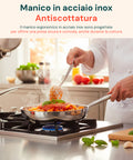 Padella 24 cm in Alluminio 100% Riciclato con Fondo per Induzione