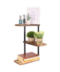 Scaffale a Muro 3 Ripiani da 3Kg Max – Stile Rustico con Design Modulare
