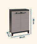 Mobile Basso Prime in Plastica Antiumidità 66x40x88 cm per Spazi Ristretti