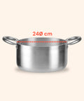 Casseruola Alta in Alluminio con 2 Maniglie Inox – Ø 24/28/32/36 cm