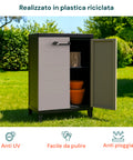 Mobile Basso Prime in Plastica Antiumidità 66x40x88 cm per Spazi Ristretti